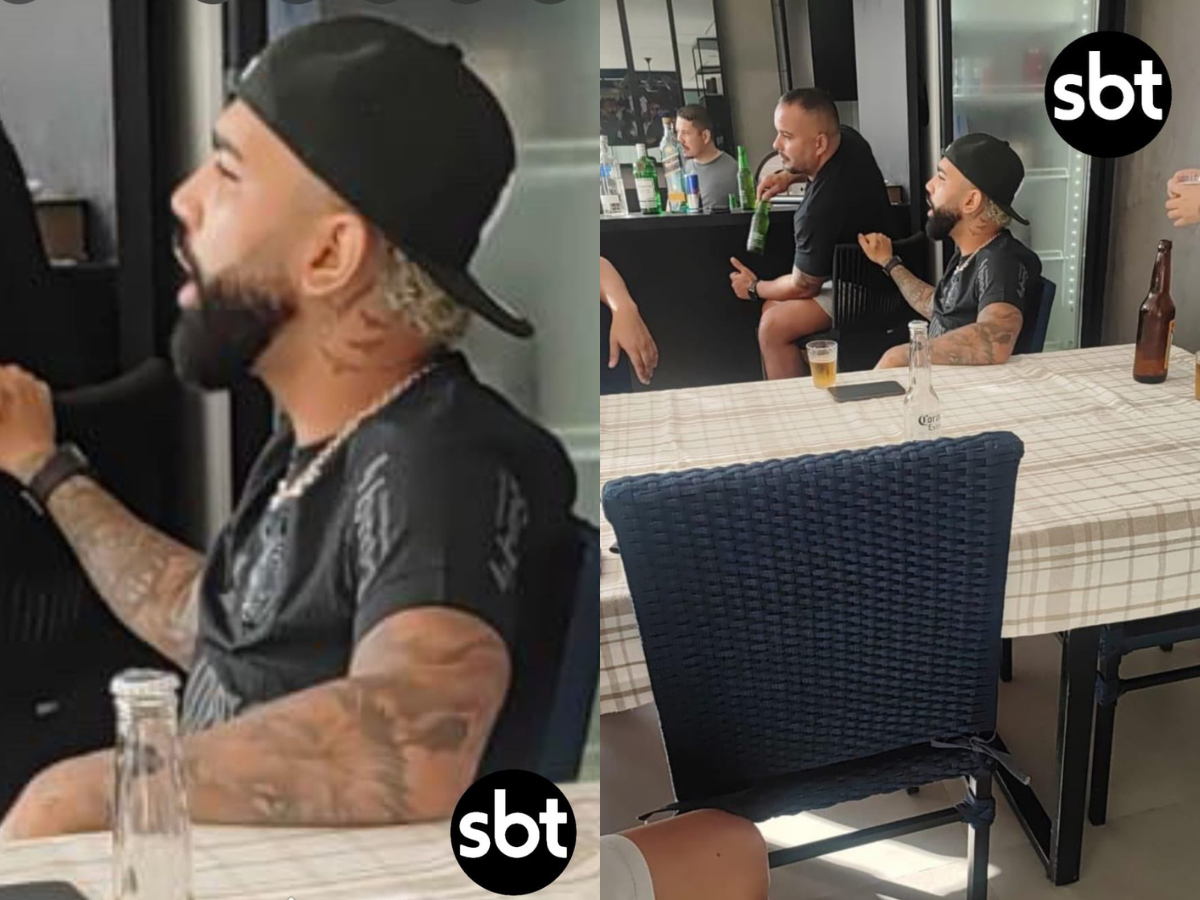 Gabigol foi flagrado com camisa recém-lançada do Corinthians. Foto: Reprodução/Venê Casagrande