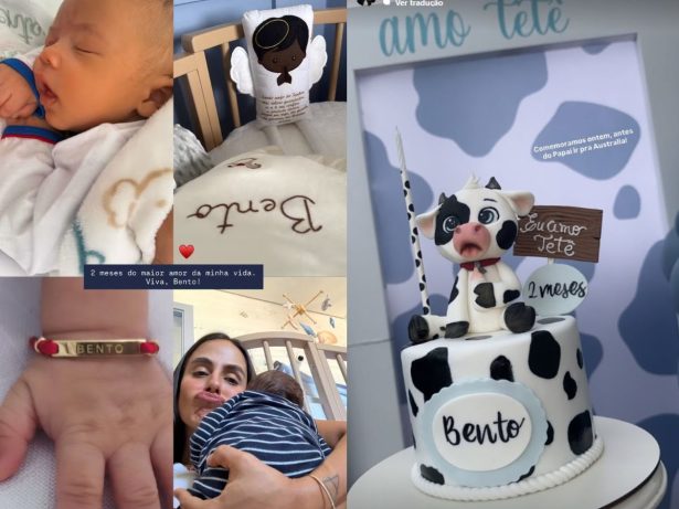 Filho de Carol Peixinho e Thiaguinho completa 2 meses: “Maior amor da minha vida”