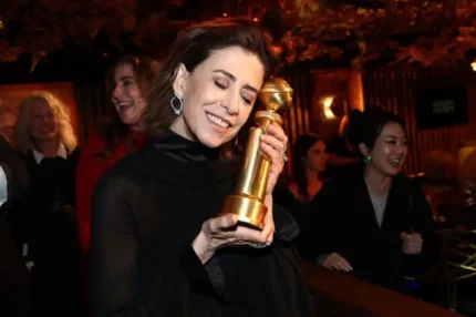 Fernanda Torres com Globo de Ouro