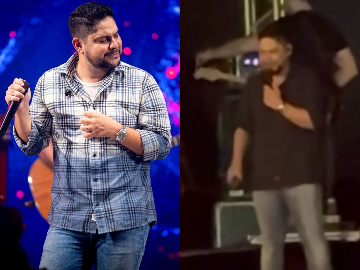 Jorge repreende atitude de homem que jogou celular no palco