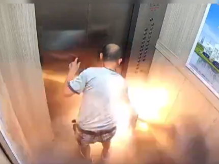 Chocante! Homem morre carbonizado dentro de elevador após explosão