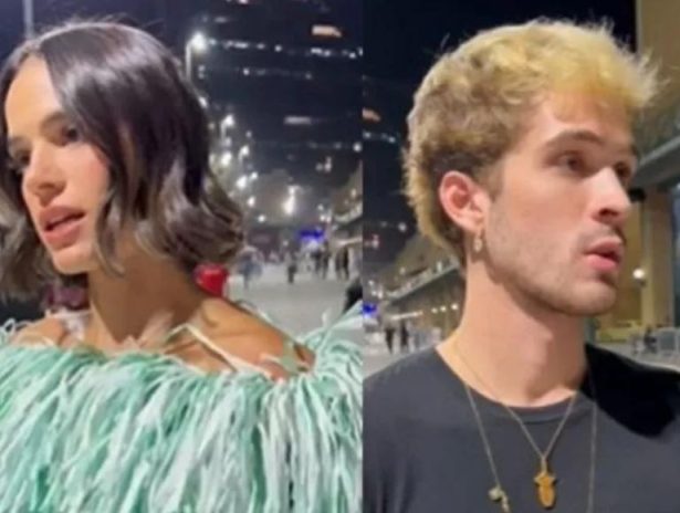 Marquezine e João Guilherme chegam juntos em evento, mas atriz desconversa sobre affair