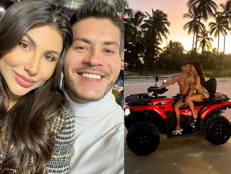 Arthur Aguiar posta fotos com namorada em aniversário dela