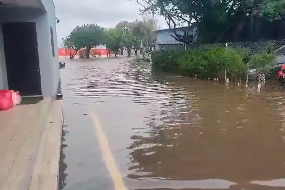 CT do Internacional alagou por conta de chuvas em Porto Alegre (RS). Foto: Reprodução