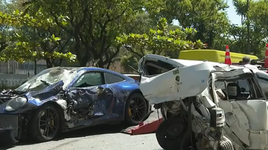 Novo vídeo mostra motorista de Porsche com 'voz arrastada' antes de se envolver em acidente em SP