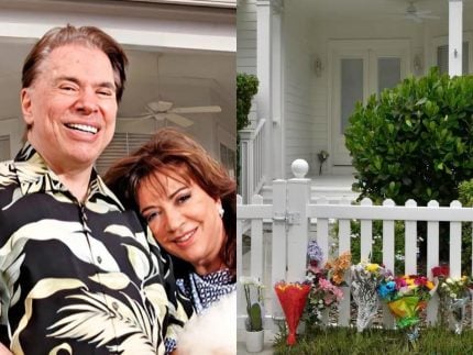 Fãs deixam flores e mensagens na frente da casa de Silvio Santos em Orlando