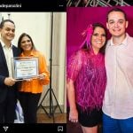 Após flagra do prefeito com vice, esposa compartilha foto comemorando conquista