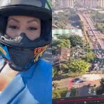 “Tudo pela notícia”: Dani Brandi se aventura de moto para cobrir queda de avião em SP