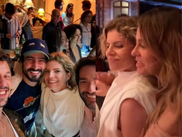 Debora Bloch celebra aniversário com Paolla Oliveira e astros de “Vale Tudo”