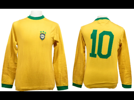 Camisa do último jogo de Pelé pela Seleção Brasileira. Foto: Reprodução