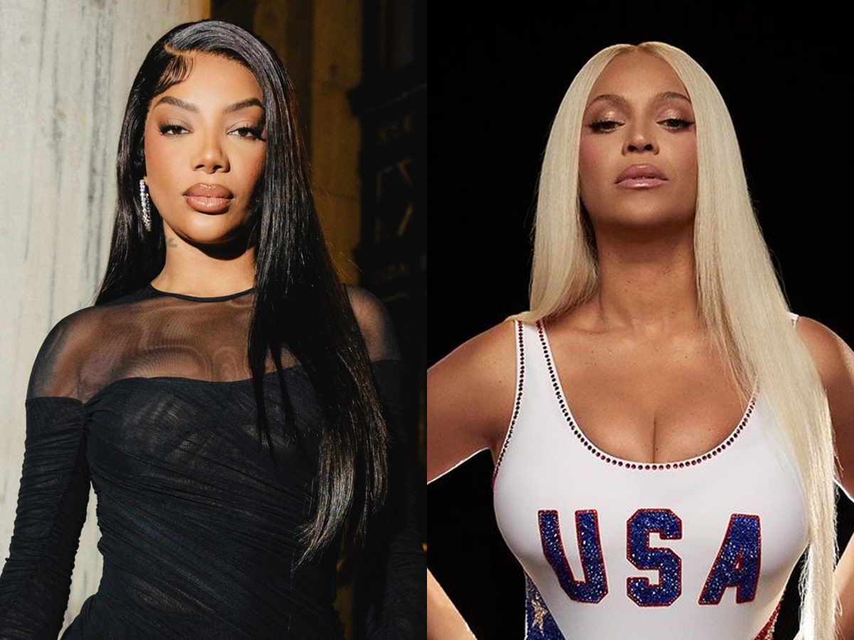 Ludmilla e Beyoncé ficam próximas durante evento da popstar internacional em Paris (Reprodução/ Redes Sociais / Montagem Portal LeoDias)