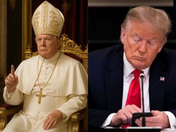 Após piada com Conclave, Trump posta foto de IA vestido como Papa