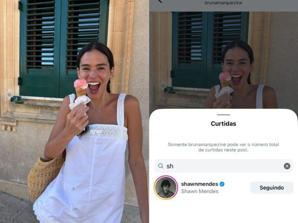Shawn Mendes curte foto de Bruna Marquezine e internet revive rumores de romance
