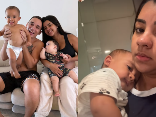 Filho de João Gomes viraliza ao reagir a almofada com rosto do pai