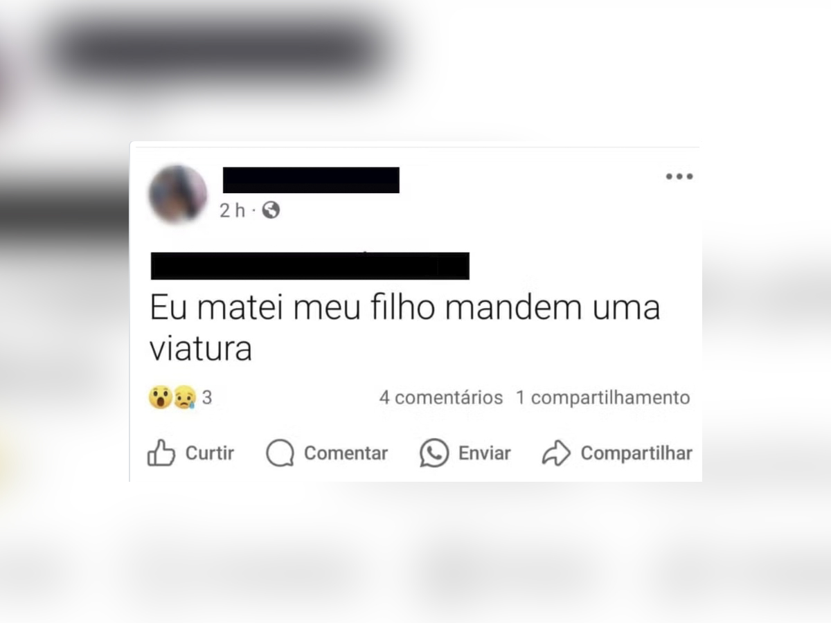 Mulher confessa que matou o filho nas redes sociais (Reprodução / Facebook)