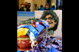 Velório de Maradona, na Argentina. Foto: Reprodução