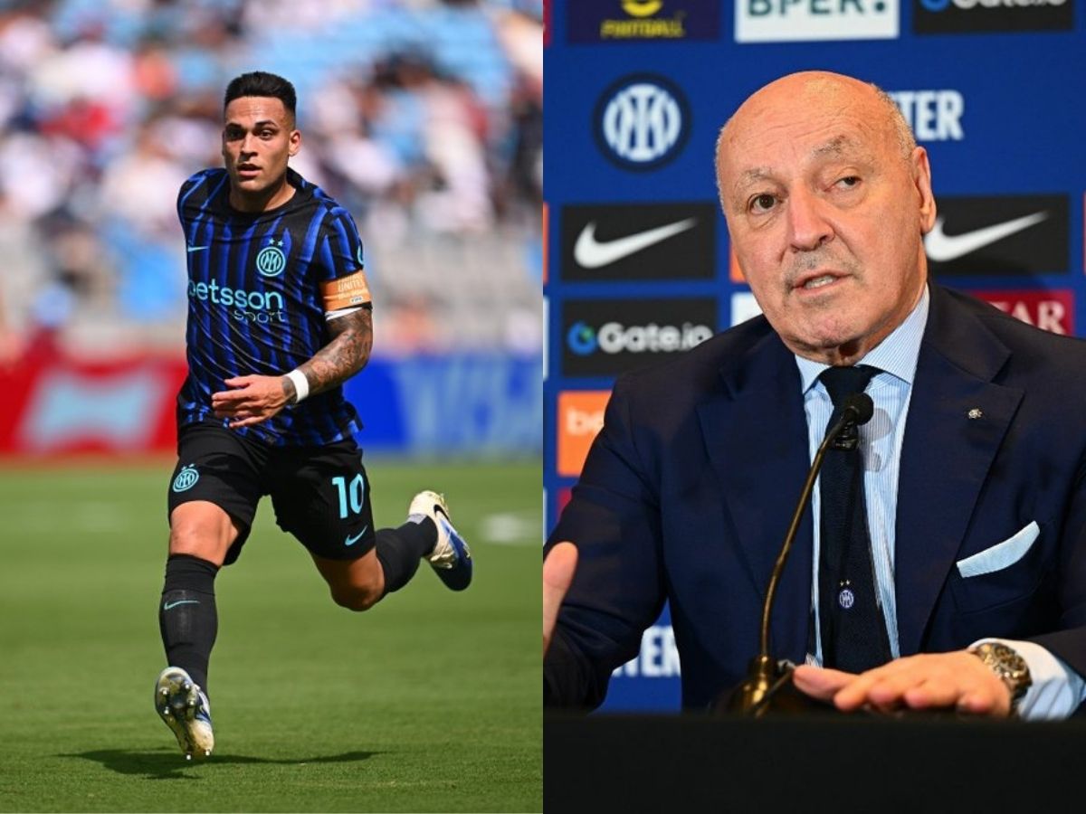Lautaro Martínez e presidente da Inter de Milão - Montagem/Reprodução: Intagram/Inter