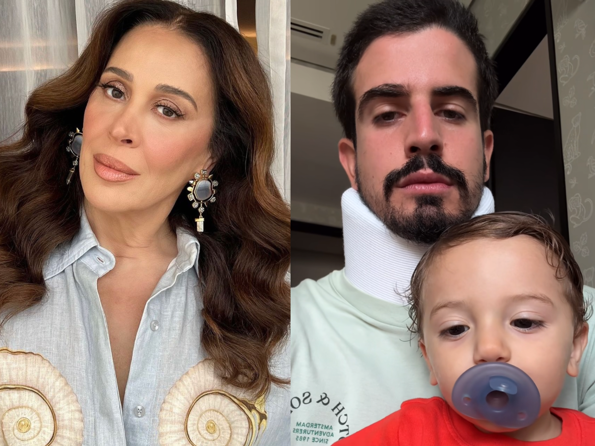 Claudia Raia explica por que o filho Enzo Celulari está com colar cervical| Créditos: Reprodução (Instagram)