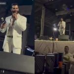 Gusttavo Lima ganha uísque de presente em show e brinca: “Uma garrafa dessa me derruba”