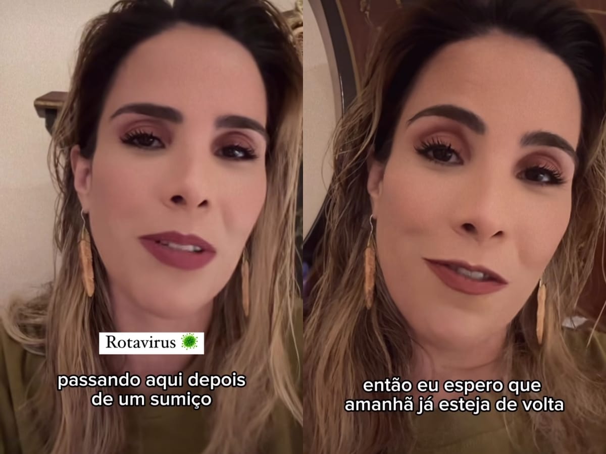 Wanessa detalhando os sintomas do rotavírus (Reprodução Instagram/ montagem)
