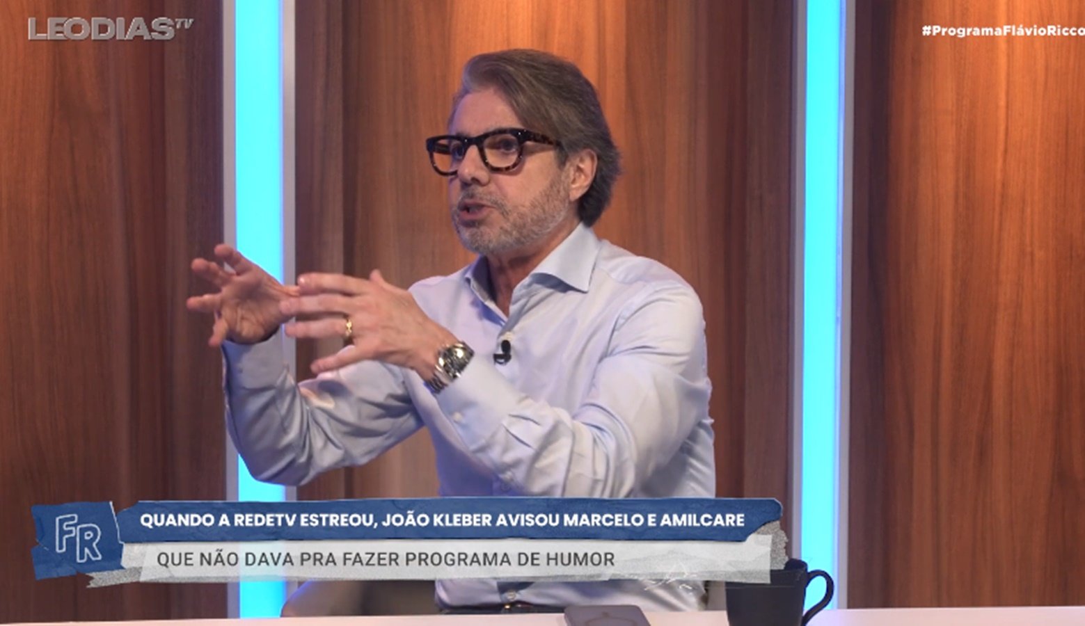 Apresentador João Kléber em entrevista ao "Programa Flávio Ricco" / LeoDias TV 