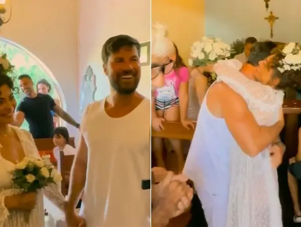 Em cerimônia improvisada, Juliana Paes celebra 15 anos de casamento