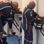 Socorrista do Samu inspira ao tirar a própria meia para aquecer paciente