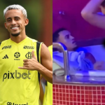 Mulher descobre que é amante de jogador do Flamengo. Imagens em banheira de motel vazam entre amigos