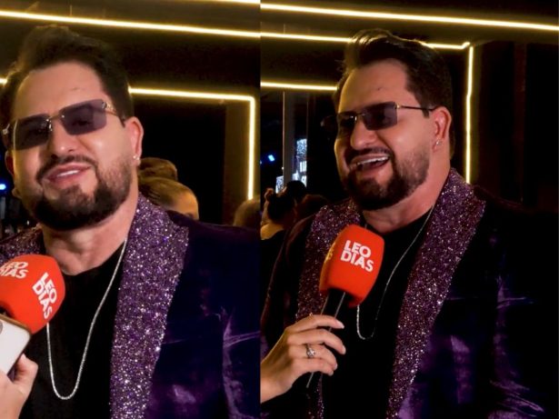 Marrone brinca com look em festa luxuosa: “Tô parecendo o Bono Vox”