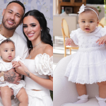 Neymar compartilha fotos do batizado de Mavie, filha com Biancardi. Veja!