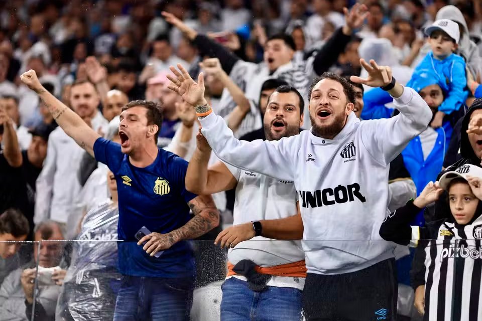 Torcida do Santos na Vila Belmiro. Foto: Reprodução