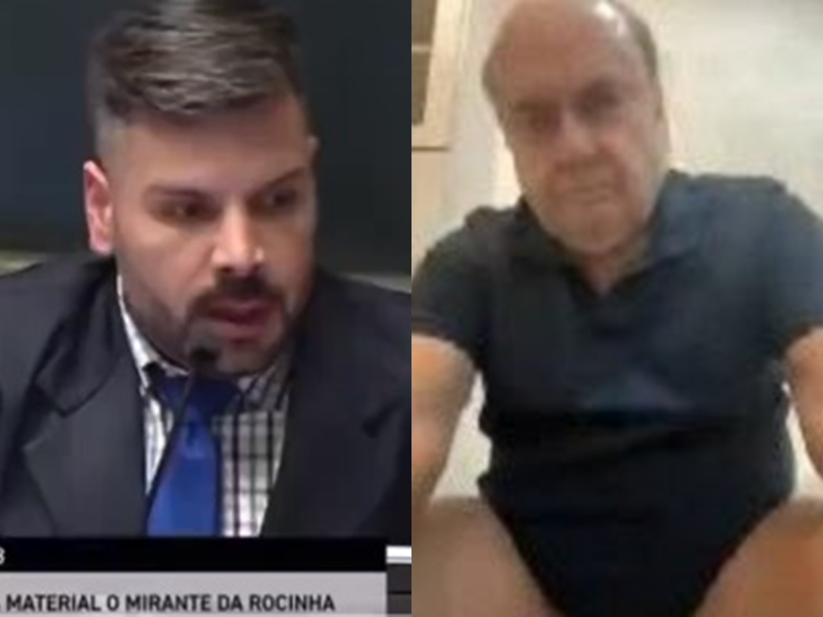 Vereador Cesar Maia é flagrado cagando em sessão da Câmara do Rio de Janeiro (TV Senado)