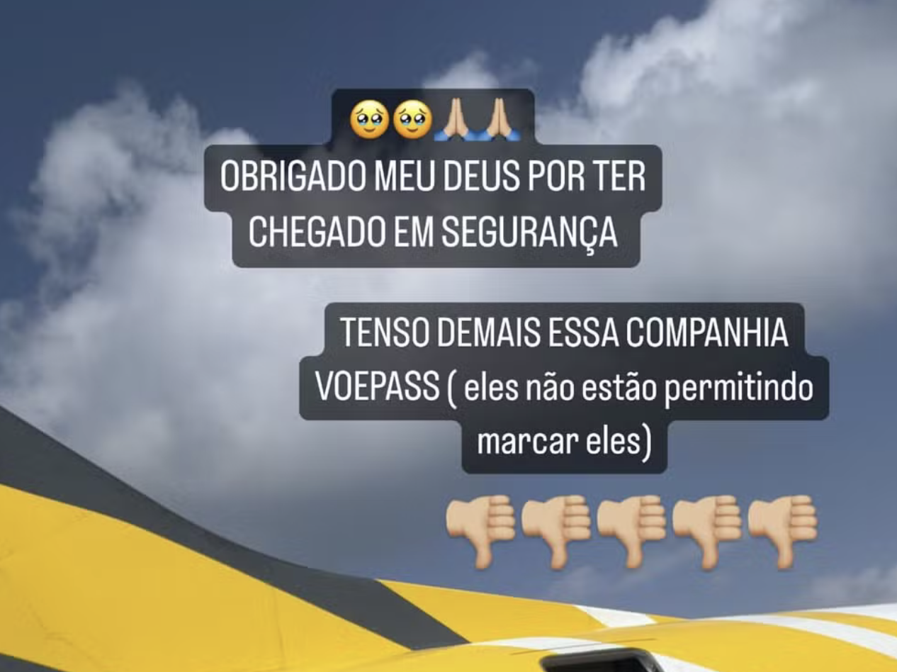 Influenciador relata pane em voo da VoePass