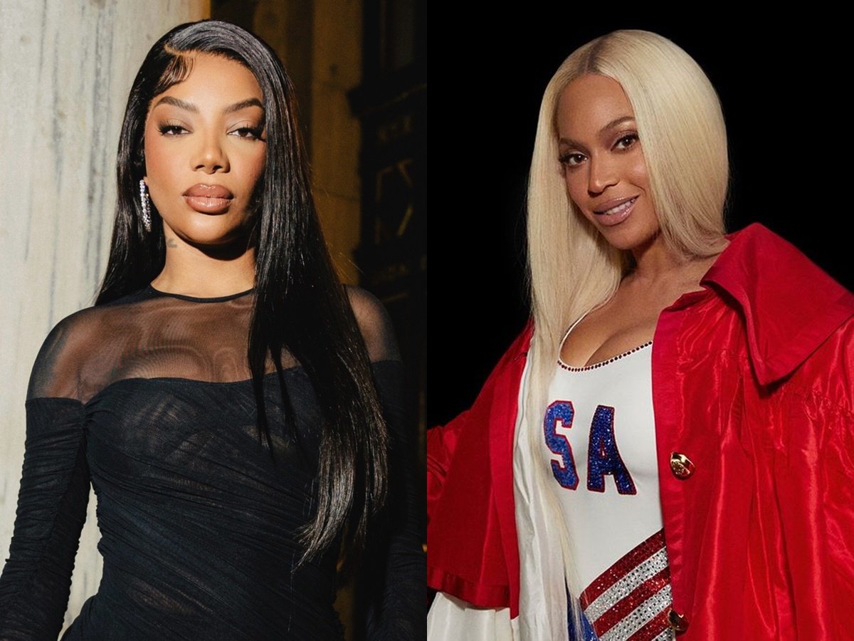 Ludmilla e Beyoncé ficam próximas durante evento da popstar internacional em Paris (Reprodução/ Redes Sociais / Montagem Portal LeoDias)