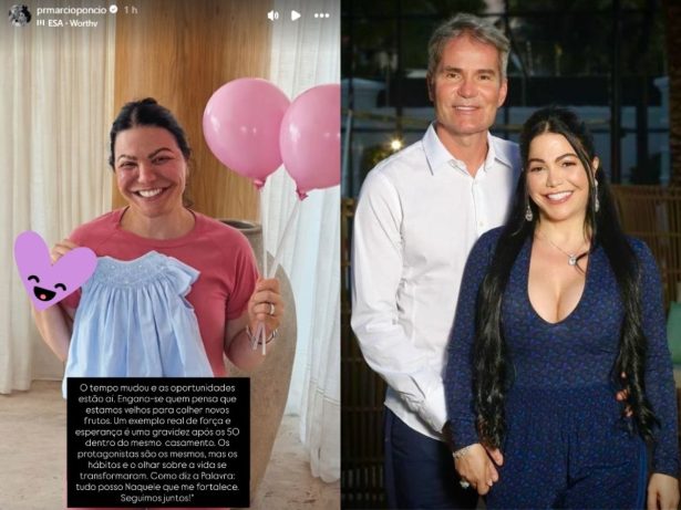 Conforme antecipado pelo portal LeoDias, Márcio Poncio confirma gravidez de Simone aos 50 anos
