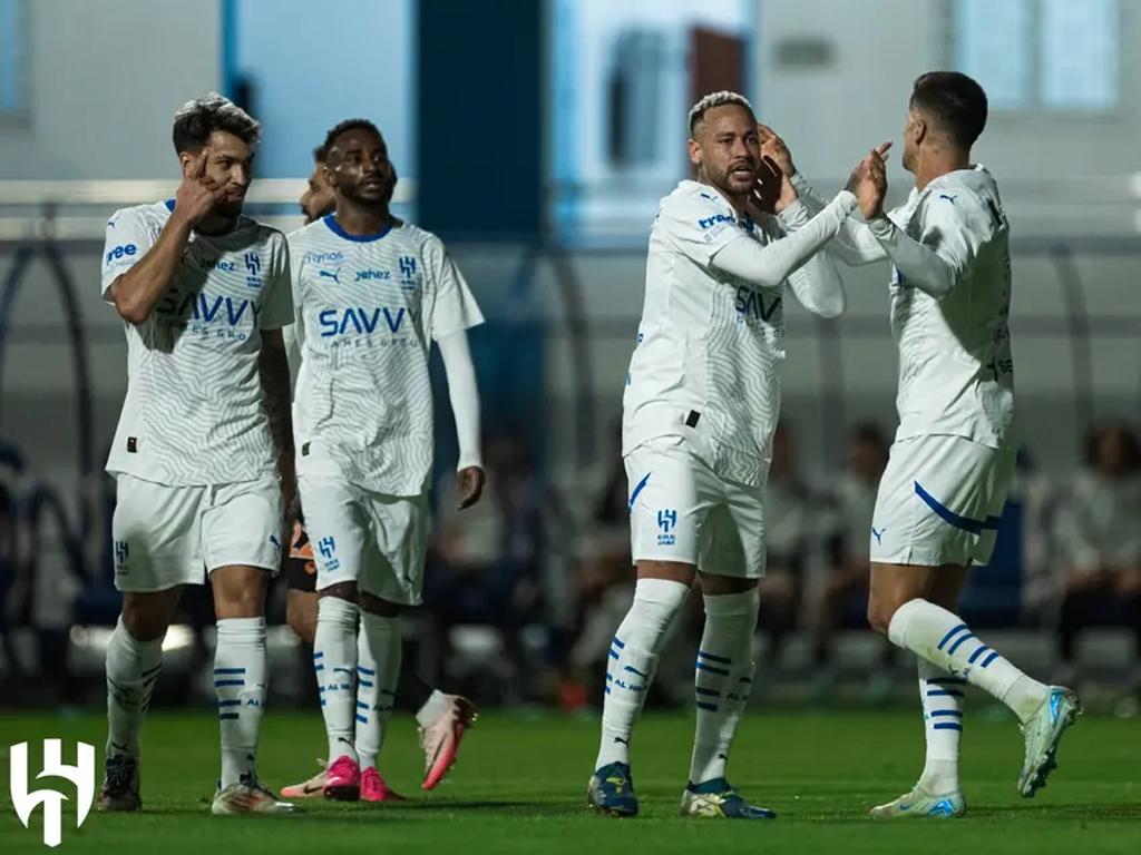 Neymar foi o grande destaque de jogo-treino do Al-Hilal (Divulgação/Al-Hilal)