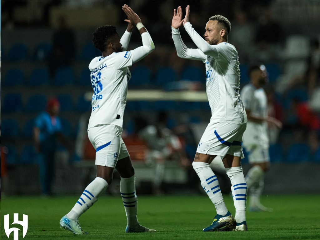 Neymar foi o grande destaque de jogo-treino do Al-Hilal (Divulgação/Al-Hilal)