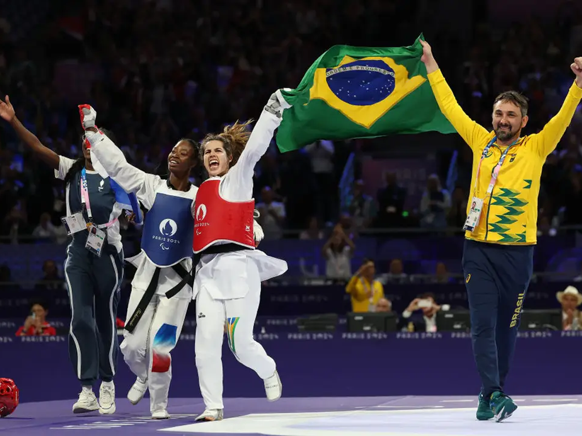 Ana Carolina, ouro no taekwondo (Elsa/Getty Images)