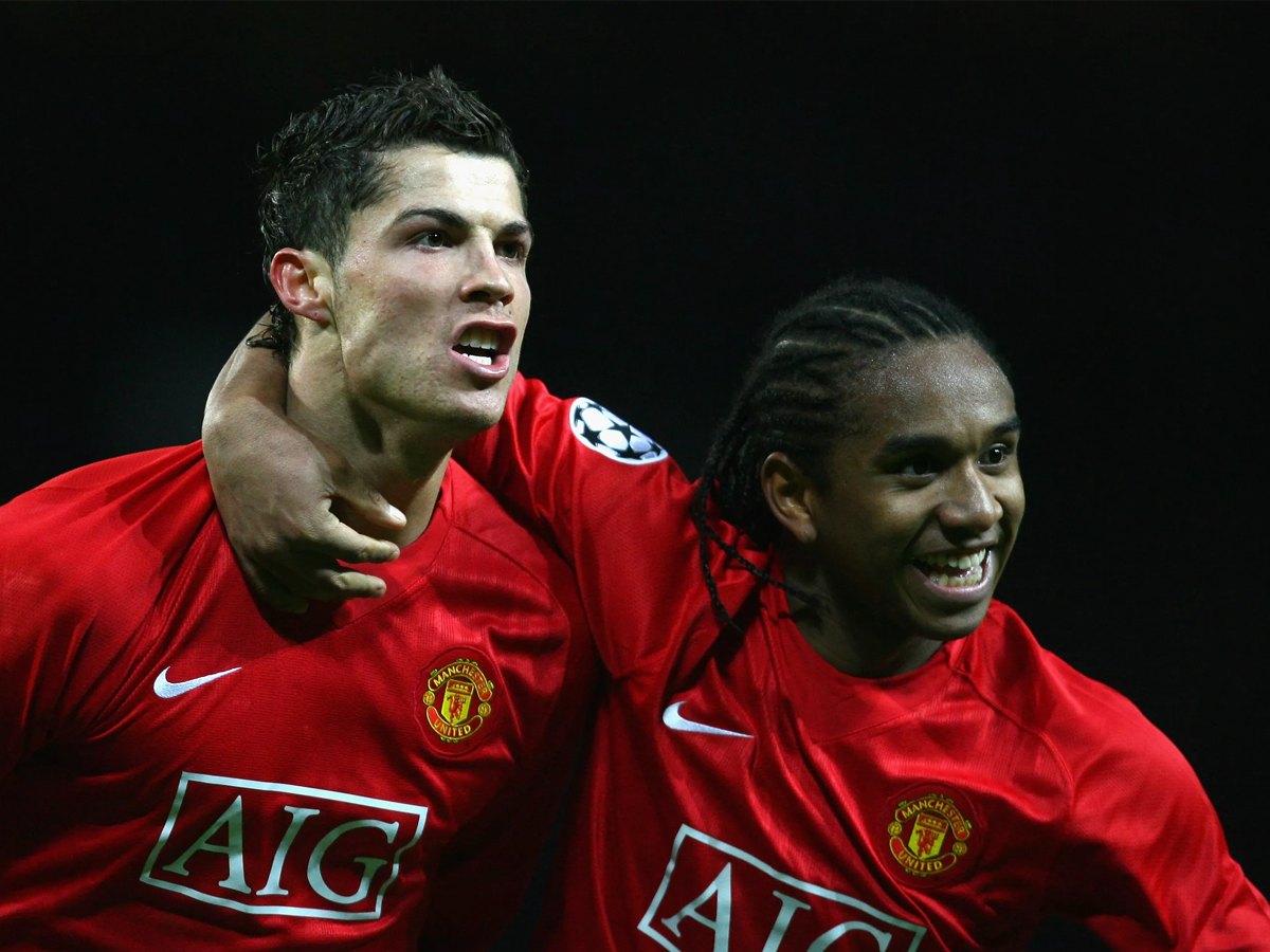 Anderson e Cristiano Ronaldo no Manchester United (Reprodução)