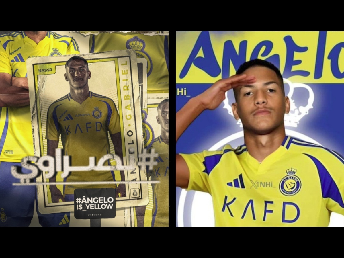 Angelo, de 19 anos, saiu do Chelsea (ING) para o Al-Nassr (Reprodução)