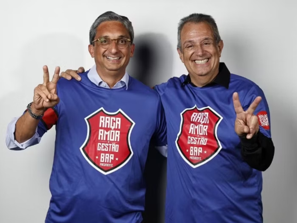 BAP, novo presidente do Flamengo, ao lado de seu vice, Flávio Willeman (Divulgação)