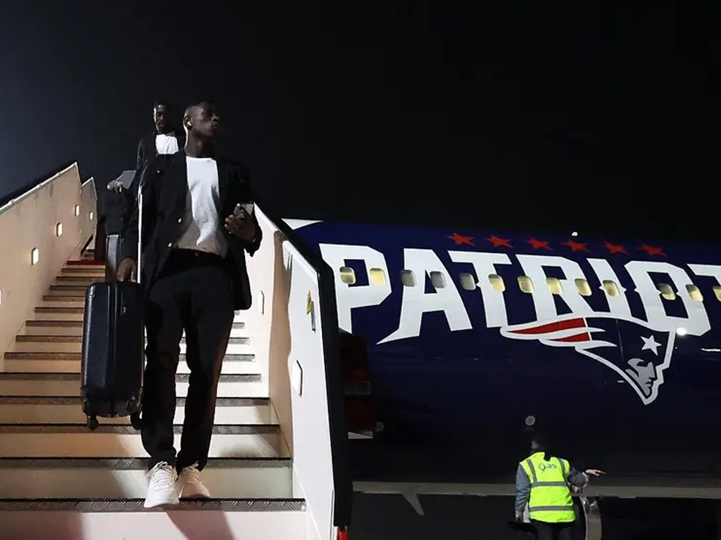 Botafogo viajou em avião dos Patriots, time de futebol americano, e jogadores reclamaram do avião (Victor Silva/Botafogo)