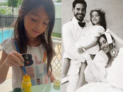 Filha de Sabrina Sato desenha a mãe no casamento