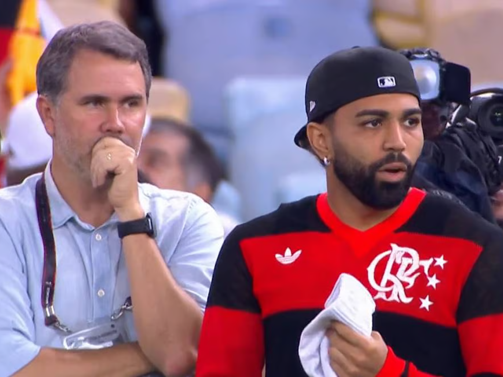 Gabigol teve dia de torcedor no Maracanã, após ser afastado de partida do Galo (Reprodução)