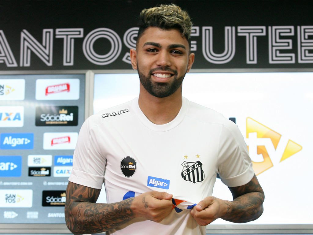 Gabigol no Santos (Reprodução)