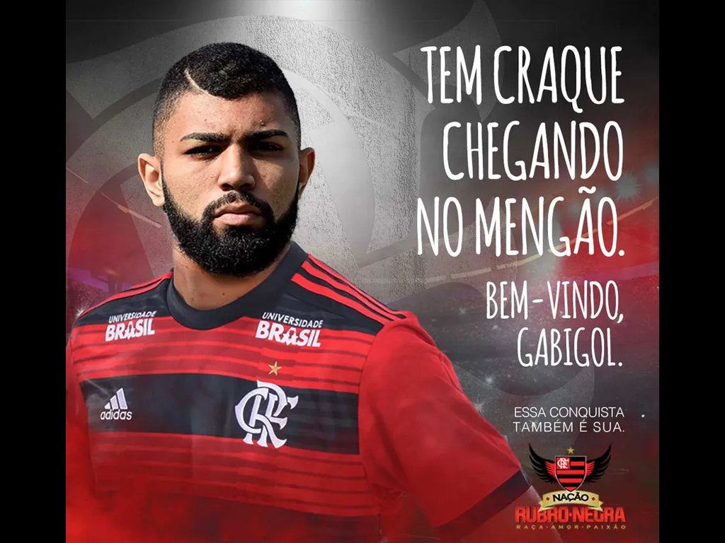 Anúncio oficial da chegada de Gabigol no Flamengo (Divulgação) 