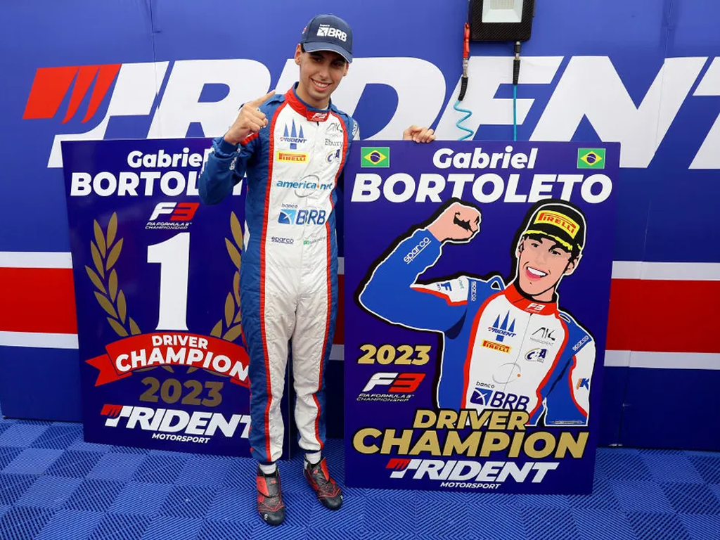 Gabriel Bortoleto foi campeão da Fórmula 3 em sua estreia e lidera a Fórmula 2, também em seu primeiro ano ( Joe Portlock - Formula 1/Formula Motorsport Limited via Getty Images)