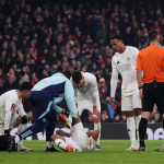 Gabriel Jesus se lesionou no clássico Arsenal x Manchester United e saiu chorando de campo