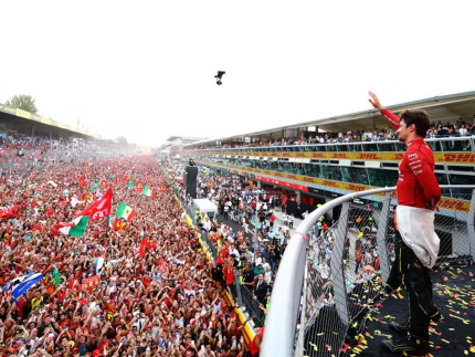 Leclerc, da Ferrari, venceu o GP da Itália, em Monza (Getty Images via F1)