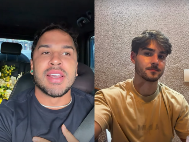 Após ser chamado de “sanguessuga” por Lucas, affair de Carlinhos rebate: “Briga sozinho”